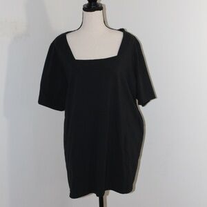 Jessica London, short sleeve square neckline shirt with pockets......